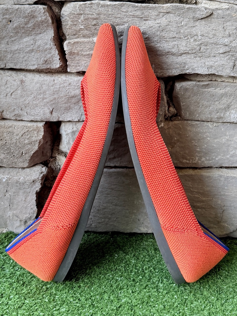 Rothy's The Point Flats Vibrant Orange Women’s Shoes - Picture 6 of 9